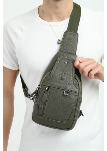 Haki Lüks Ayarlanabilir Çapraz Askılı Omuz Çantası Çapraz Çanta