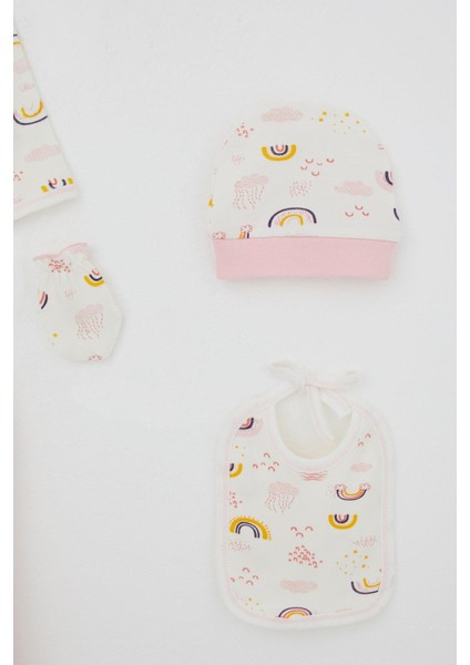 Kız Bebek Hastane Çıkışı 5 Li Gökyüzü Temalı Bulut Desenli 0-3 Ay, Ekru indirimleri