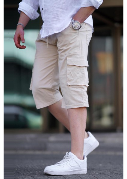 Bej Kargo Cep Erkek Kapri Şort 6875 fiyatları