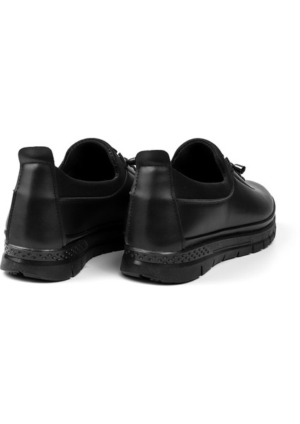 Kadın Siyah Ortopedik Anne Ayakkabısı - Rahat Kaymaz Taban, Bağcıklı Günlük Yürüyüş Ayakkabısı fiyatları