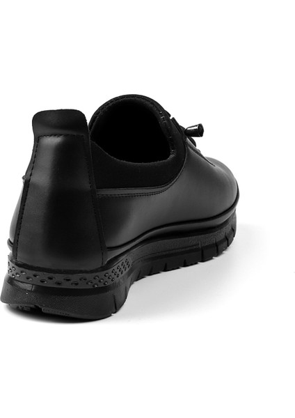 Kadın Siyah Ortopedik Anne Ayakkabısı - Rahat Kaymaz Taban, Bağcıklı Günlük Yürüyüş Ayakkabısı indirimleri