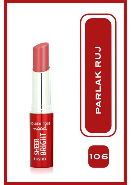 Mood Sheer Parlak Ruj NO:106 Peachy Pink