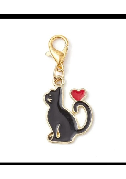 Retro Sevimli Renkli Çinko Kedi Anahtarlık Özgün Hediyelik Eşya