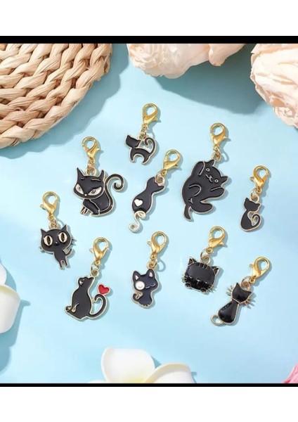 Retro Sevimli Renkli Çinko Kedi Anahtarlık Özgün Hediyelik Eşya fiyatları