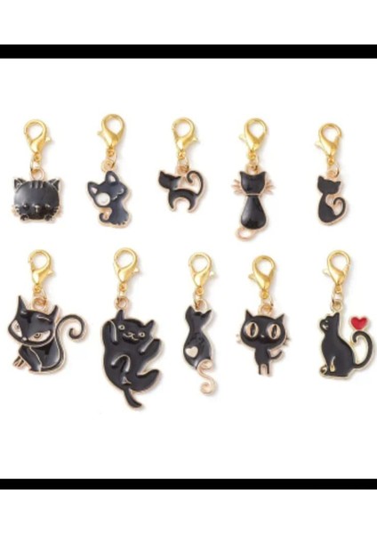 Retro Sevimli Renkli Çinko Kedi Anahtarlık Özgün Hediyelik Eşya fırsatları