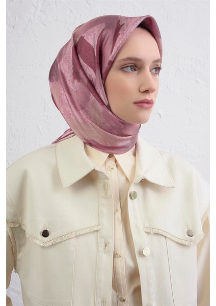 Geometrik Desenli Saf Ipek Twill Eşarp 9413D 06 modelleri