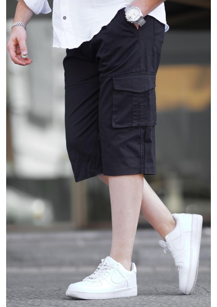 Siyah Kargo Cep Erkek Kapri Şort 6875 fiyatları