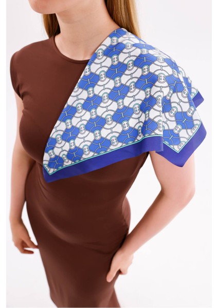 Sapphire Zincir Model Fular Estascarf 48 x 48 cm