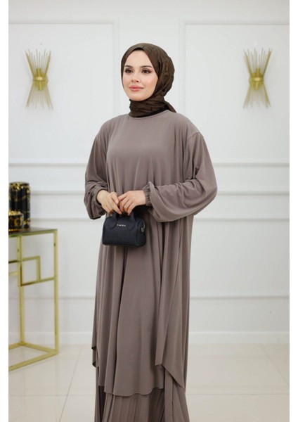 Kadın Tesettür Pantolonlu Takım 2'li Takım Tunik & Pantolon modelleri