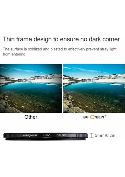 K&f Concept Nano-K Serıes 62MM Hmc-Cpl Filtre Ultra Ince Çok Kaplamalı modelleri