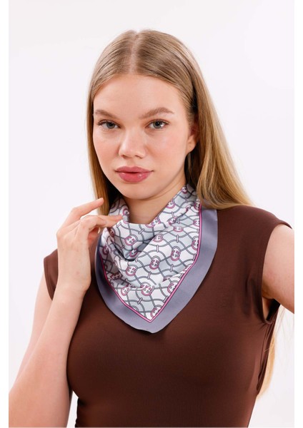 Gri Zarafet Model Fular Estascarf 48 x 48 cm fiyatları