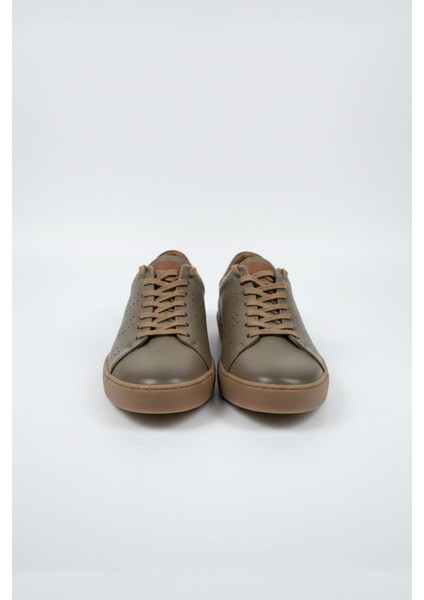Erkek Deri Sneaker Ayakkabı Bej