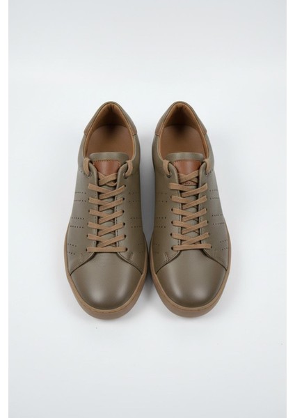 Erkek Deri Sneaker Ayakkabı Bej fiyatları
