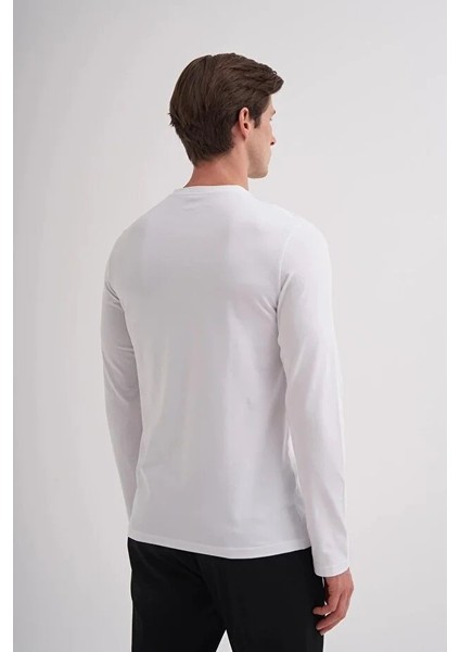 Slim Fit Likralı Pamuklu Süprem Kumaş SWEATSHIRT-56060 modelleri