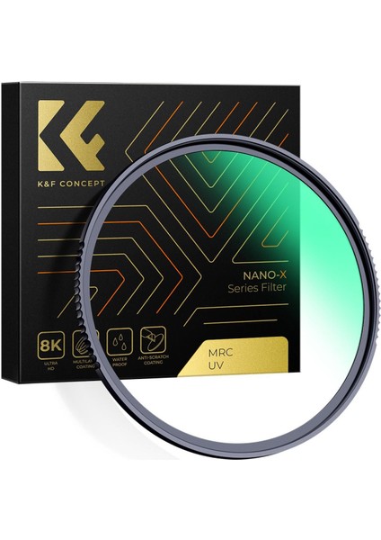 K&f Concept 77MM Nano-X Mc-Uv 28 Çok Katmanlı Kaplamaya Sahip Koruma Filtresi 8k Ultra Hd