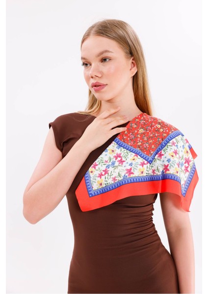Kırmızı Rüya Model Fular Estascarf 48 x 48 cm