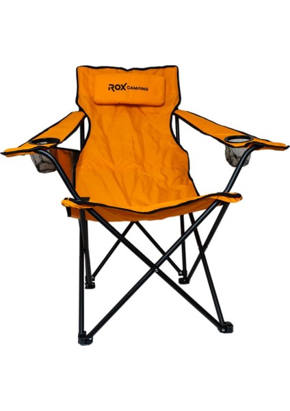 0316 Katlanır Kamp Sandalyesi - Turuncu fırsatları
