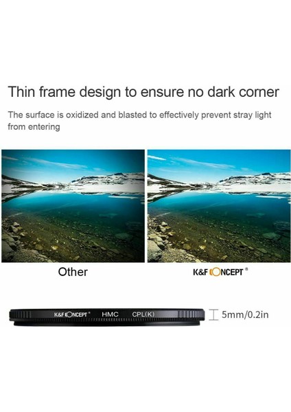 K&f Concept Nano-K Serıes 55MM Hmc-Cpl Filtre Ultra Ince Çok Kaplamalı modelleri