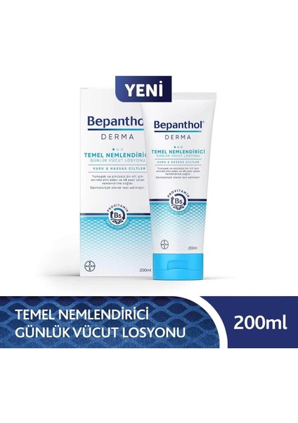 Derma Temel Nemlendirici Günlük Vücut Losyonu 200 ml 2 Adet indirimleri
