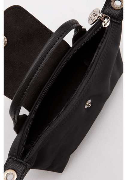 Siyah Mini Boy Deri Kapak Detaylı El Çantası modelleri