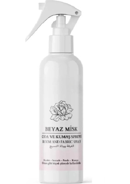 Çok Amaçlı Koku Oda Kokusu Alkolsüz Kumaş Seccade Kokusu Beyaz Misk 250ML