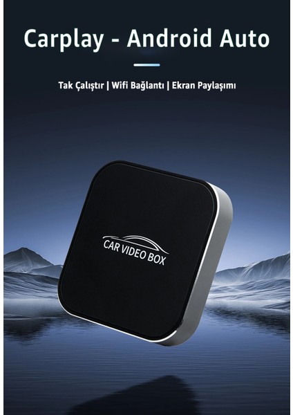 Kablosuz Carplay & Android Auto 3-ü-1 Arada Multimedya Kutusu 4GB RAM 64GB ROM– Quad-Core Işlemci, Dual-Band Wi-Fi (2.4 G & 5 G) & Bluetooth 5.0, Mirror Link, Tf Kart (256 Gb’a Kadar), fırsatları