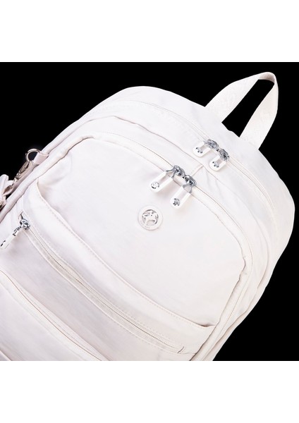 Unisex Büyük Boy Çok Gözlü Hafif Sırt Çantası Bej fiyatları