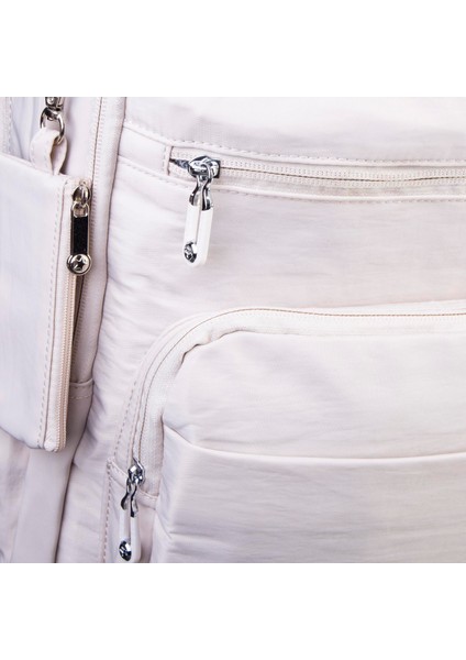 Unisex Büyük Boy Çok Gözlü Hafif Sırt Çantası Bej modelleri