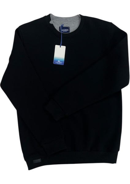 Erkek 3 Iplik Bisiklet Yaka Sweatshirt