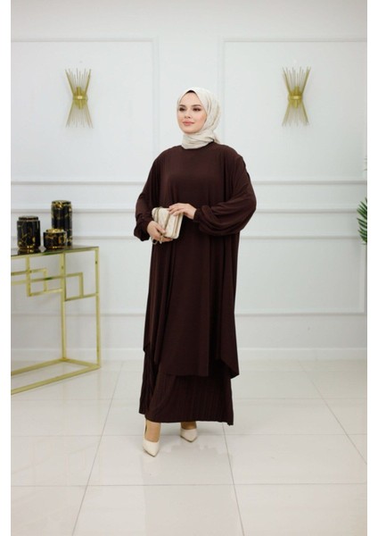 Kadın Tesettür Pantolonlu Takım 2'li Takım Tunik & Pantolon