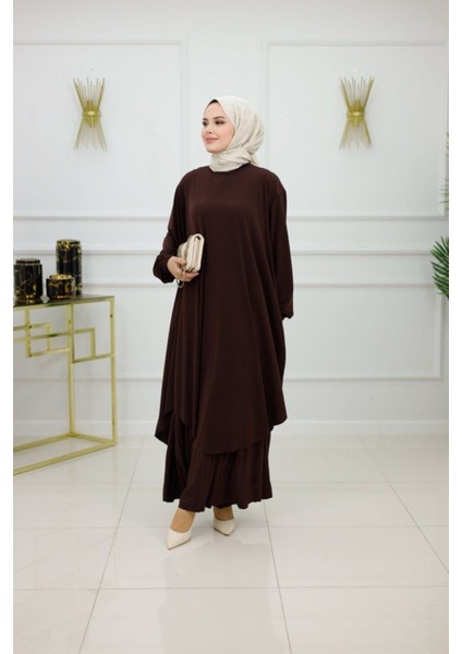 Kadın Tesettür Pantolonlu Takım 2'li Takım Tunik & Pantolon modelleri