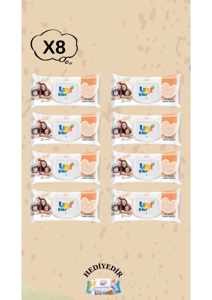 Islak Mendil 8 Paket 90LI 720 Yaprak
