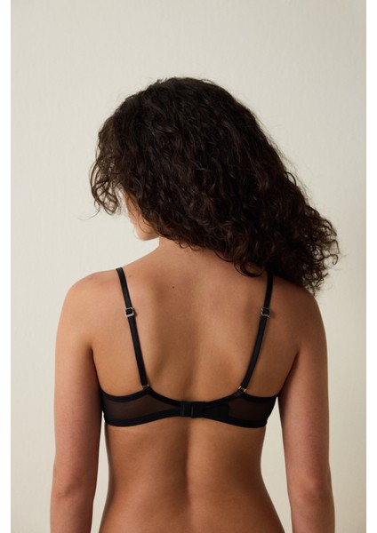 Siyah Balensiz Dolgusuz Tül Üçgen Sütyen fırsatları