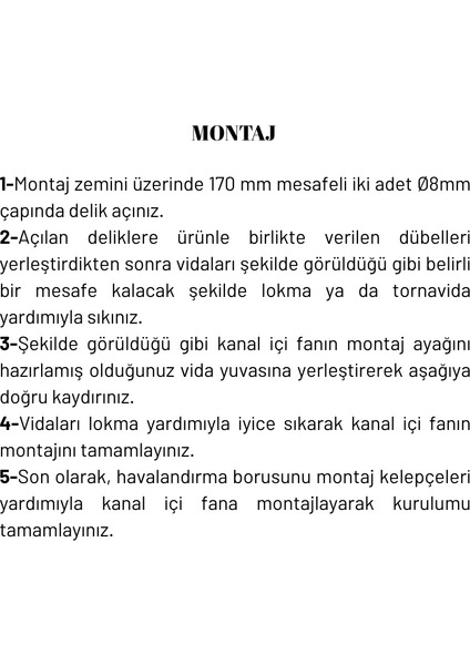Aırcol Kf - 250 Yuvarlak Kanal Tipi Aspiratör fırsatları