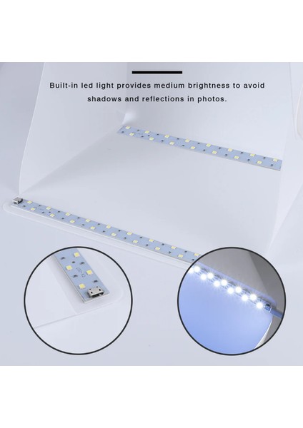 Oem Marka 5022 LED Küp Ürün Çekim Çadırı 20X20X20 modelleri