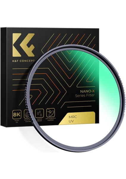 K&f Concept 82MM Nano-X Mc-Uv 28 Çok Katmanlı Kaplamaya Sahip Koruma Filtresi 8k Ultra Hd