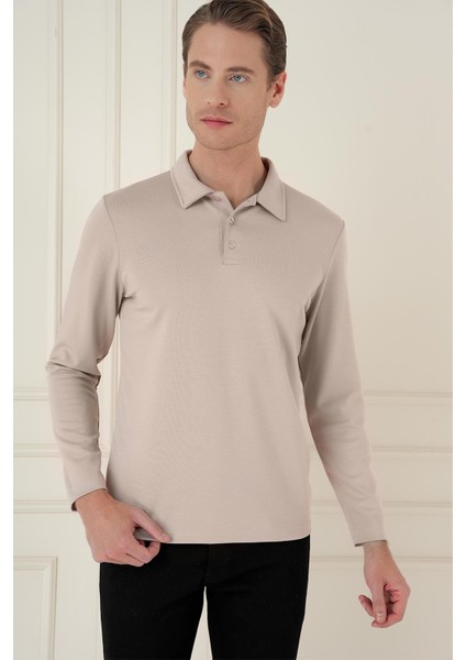 Ts 893 Slim Fit Bej Spor T-Shirt modelleri