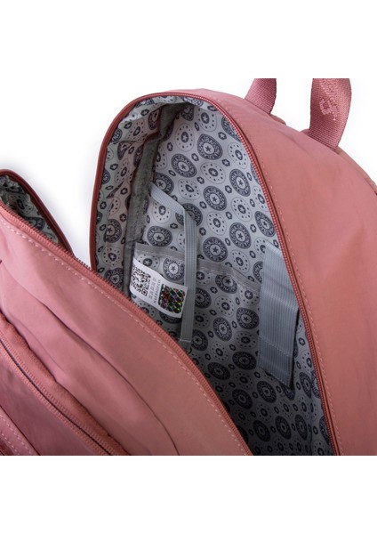 Unisex Büyük Boy Çok Gözlü Hafif Sırt Çantası Gül Kurusu indirimleri