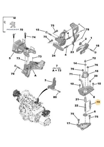Aks Saplamasi 307-308-PARTNER Tepee Peugeot 1840.28