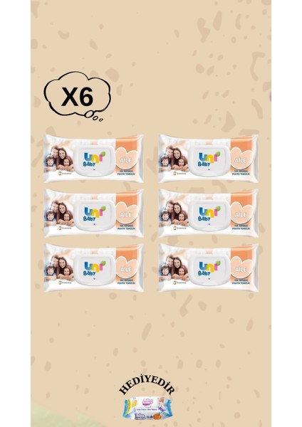 Islak Mendil 6 Paket 90LI 540 Yaprak