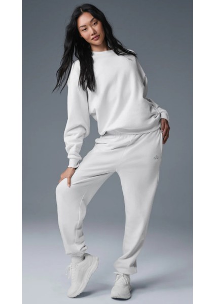 Bisiklet Yaka Uzun Kollu Basic Triko Kumaş Sweatshirt fiyatları