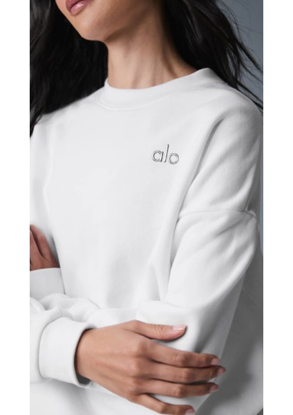 Bisiklet Yaka Uzun Kollu Basic Triko Kumaş Sweatshirt modelleri