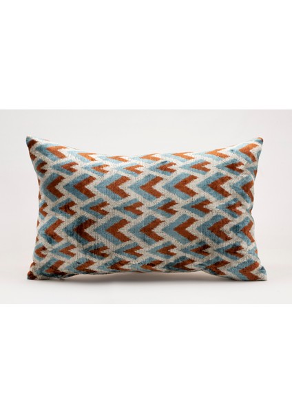 Ipek Kadife Ikat Dekoratif Kırlent Kılıfı