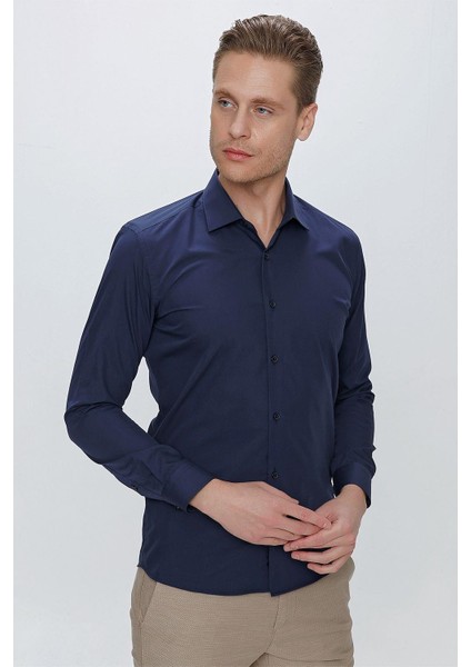 Gk 649 Lacivert Altro Gömlek modelleri