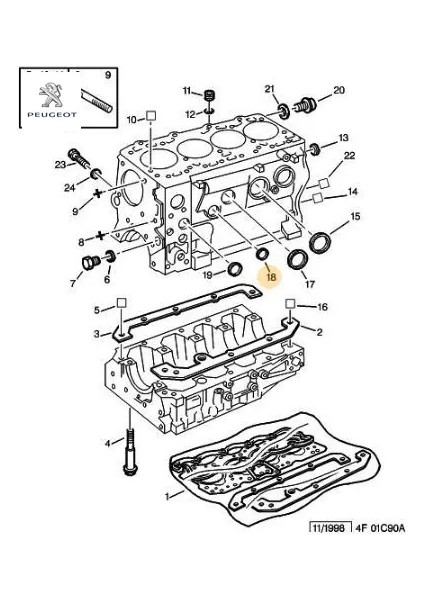 Motor Blok Tapasi Peugeot 0167.15