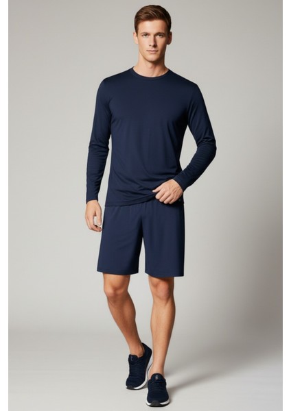 %100 Pamuk 3'lü Erkek Süprem Uzun Kollu Basic T-Shirt Compact Penye Sporcu Tişört Body Siyah Lacivert Gri indirimleri