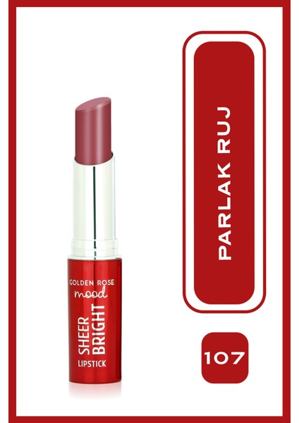 Mood Sheer Parlak Ruj NO:107 Mood Mauve
