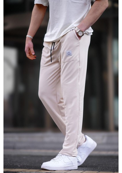 Bej Erkek Basic Eşofman Altı 6536