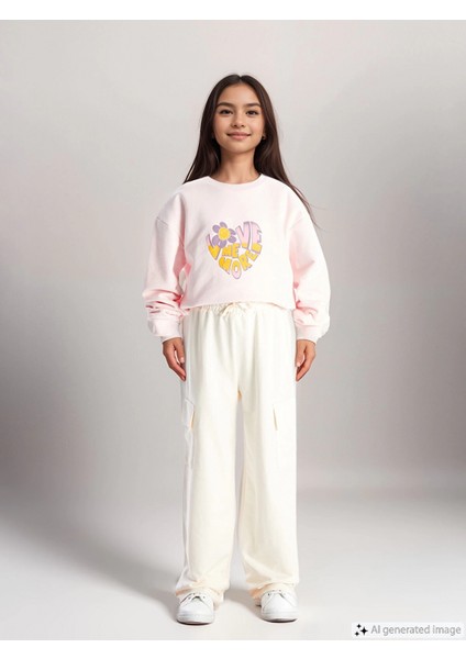 Lcw Kids Ekru Beli Lastikli Kız Çocuk Kalın Jogger Eşofman Altı fiyatları