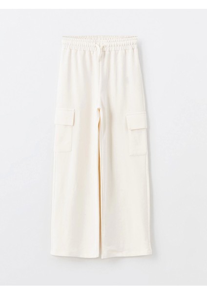 Lcw Kids Ekru Beli Lastikli Kız Çocuk Kalın Jogger Eşofman Altı modelleri